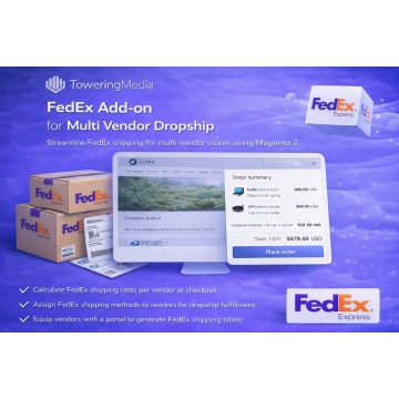 Magento 2 Multi Vendor Dropship Extension Fedex, USPS, UPS  (Bundle) 