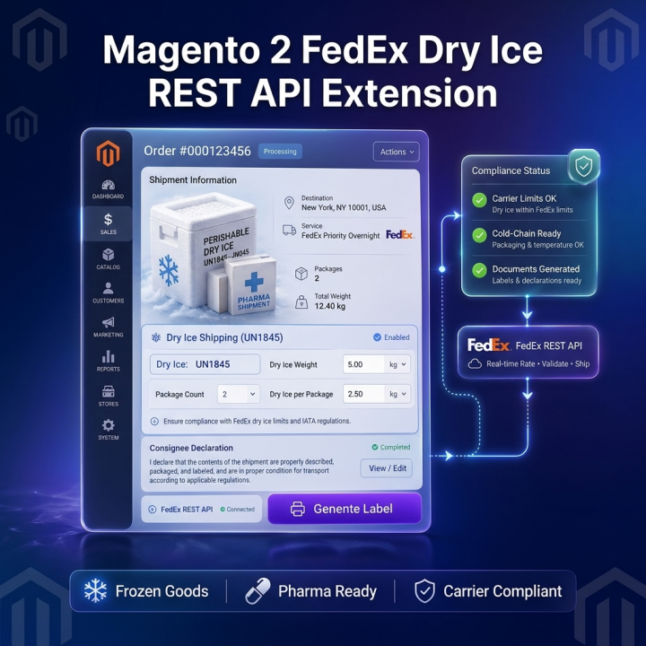 Magento 2 FedEx Dry Ice REST API Extension