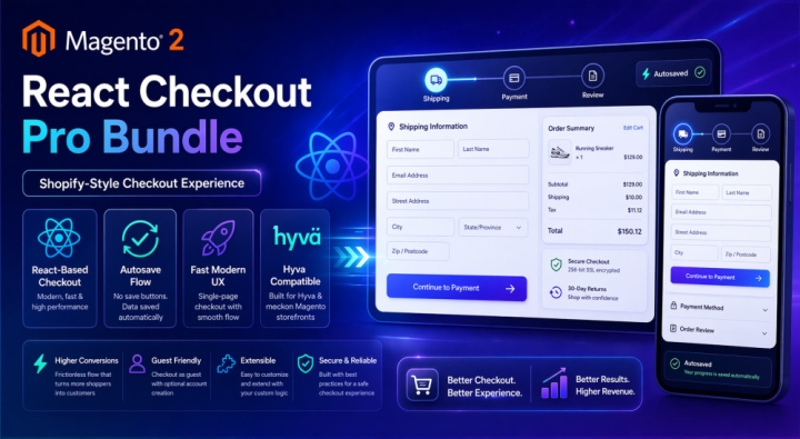 Magento 2 React Checkout Pro Bundle — Shopify-Style Checkout Experience