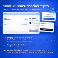 Magento 2 React Checkout Pro Bundle — Shopify-Style Checkout Experience