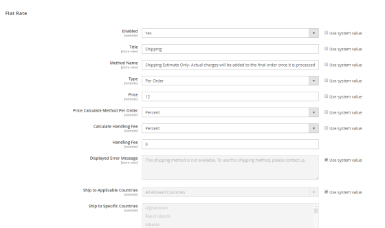 Magento 2 shipping cost as percentage of order