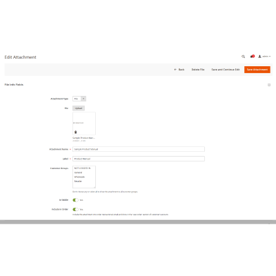 Magento 2 Product Attachment