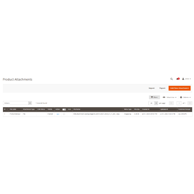 Magento 2 Product Attachment