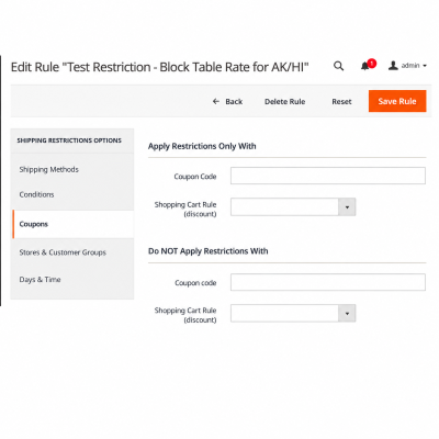 Shipping Restrictions Extension