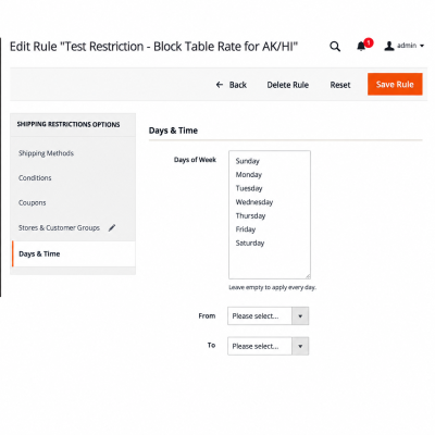 Shipping Restrictions Extension