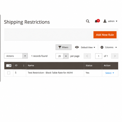 Shipping Restrictions Extension