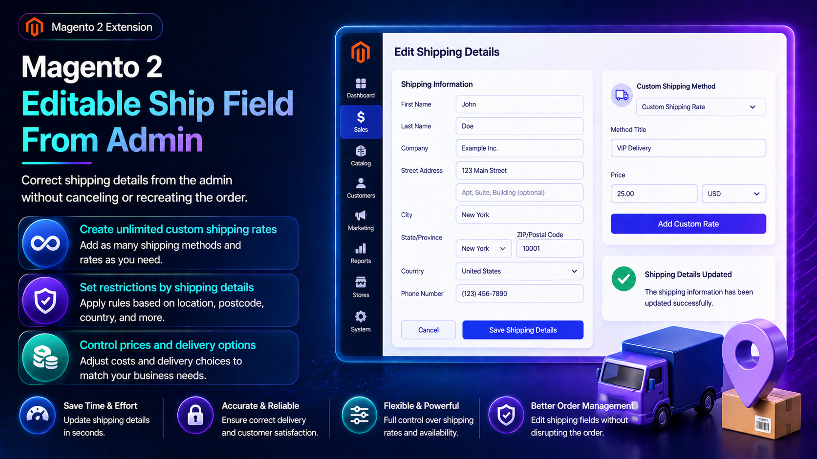 Magento 2 Editable Ship Field From Admin