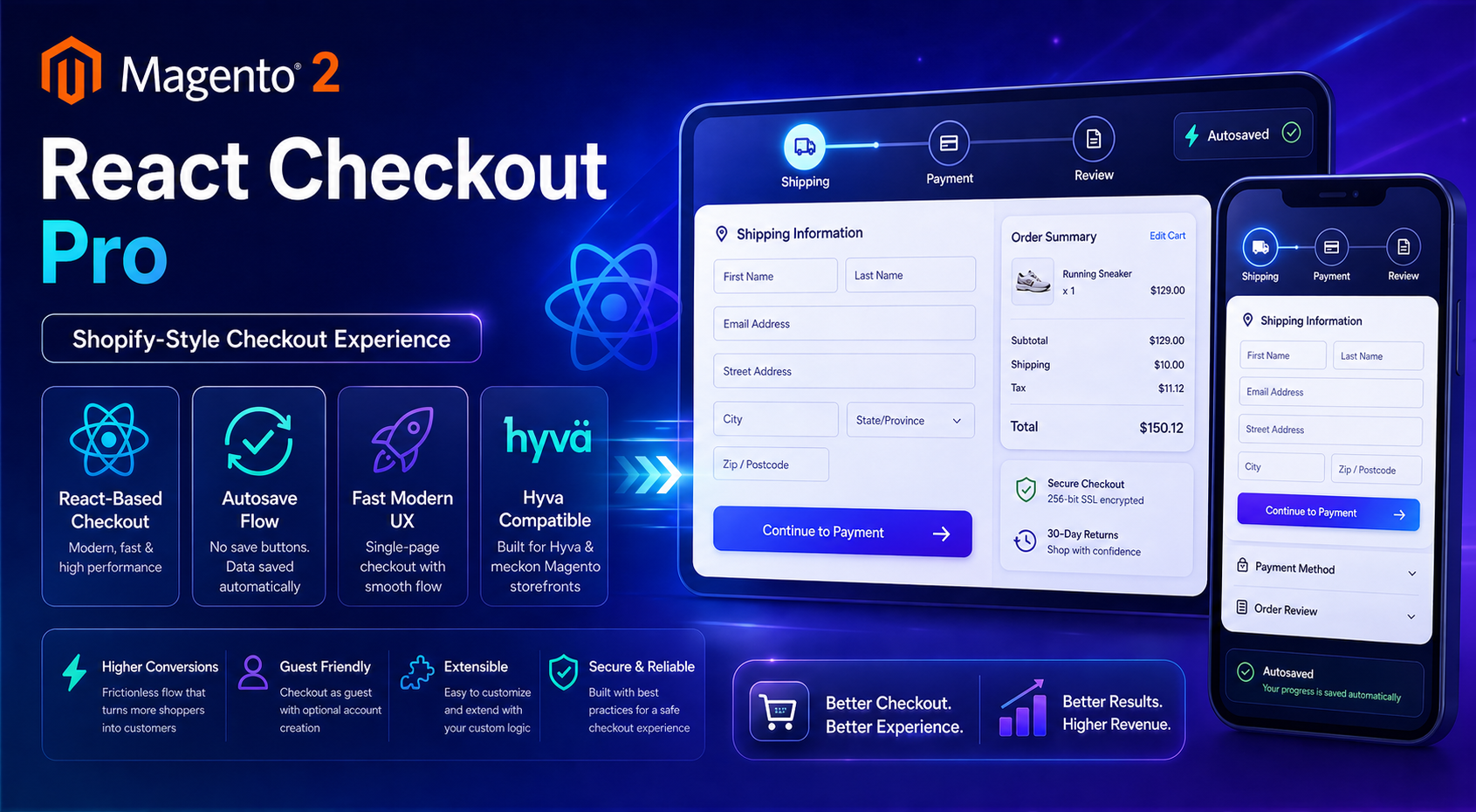 Magento 2 React Checkout Pro — fast single-page checkout