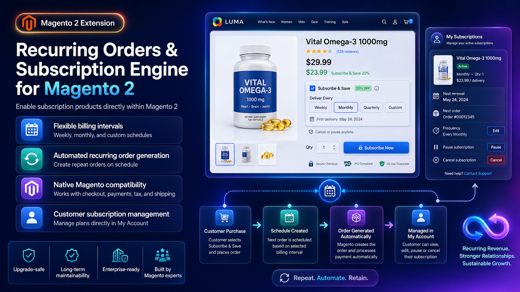 Recurring Orders & Subscription Engine for Magento 2