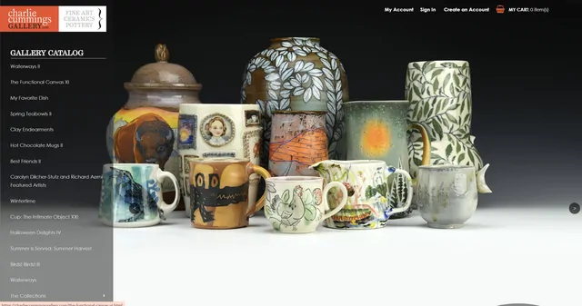 Charlie Cummings Gallery Magento ecommerce storefront design