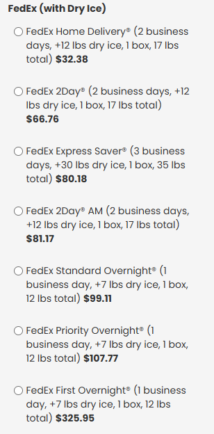 FedEx Dry Ice Shipping Estimate in Magento 2 Cart